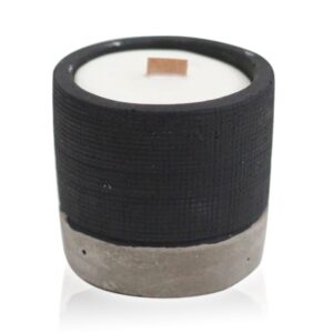 Concrete Wooden Wick Candle – Brandy Butter