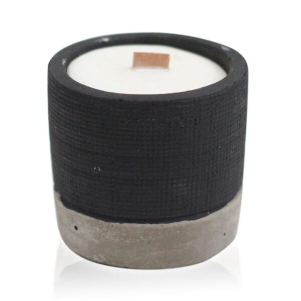 Concrete Wooden Wick Candle – Brandy Butter