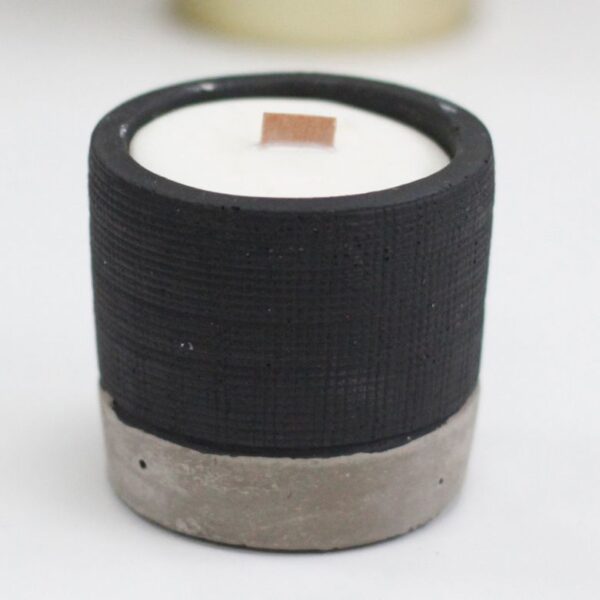 Concrete Wooden Wick Candle – Brandy Butter