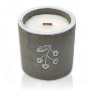 Concrete Wooden Wick Candle – Juniper & Sweet Gin