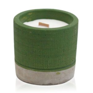 Concrete Wooden Wick Candle – Sea Moss & Herbs