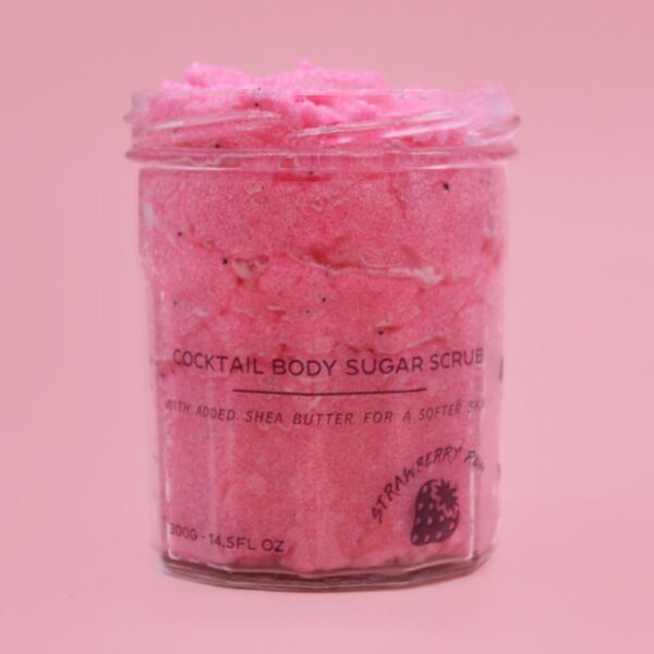 Strawberry Rum Fragranced Sugar Body Scrub