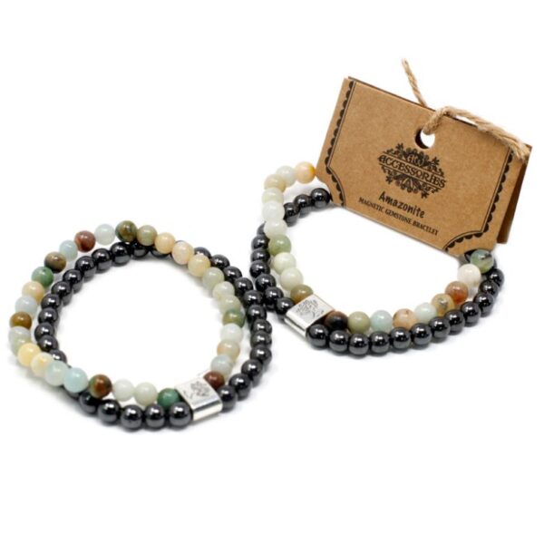 Amazonite Magnetic Gemstone Bracelet - Image 3
