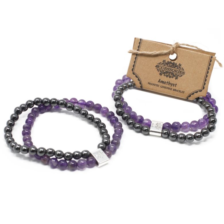 Amethyst Magnetic Gemstone Bracelet Neo Zeal