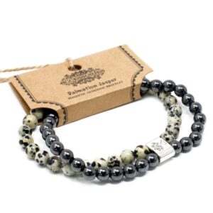 Dalmation Jasper Magnetic Gemstone Bracelet
