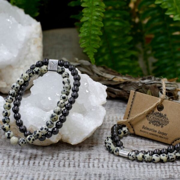 Dalmation Jasper Magnetic Gemstone Bracelet - Image 4