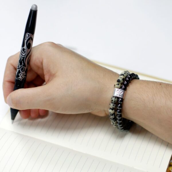 Dalmation Jasper Magnetic Gemstone Bracelet - Image 6