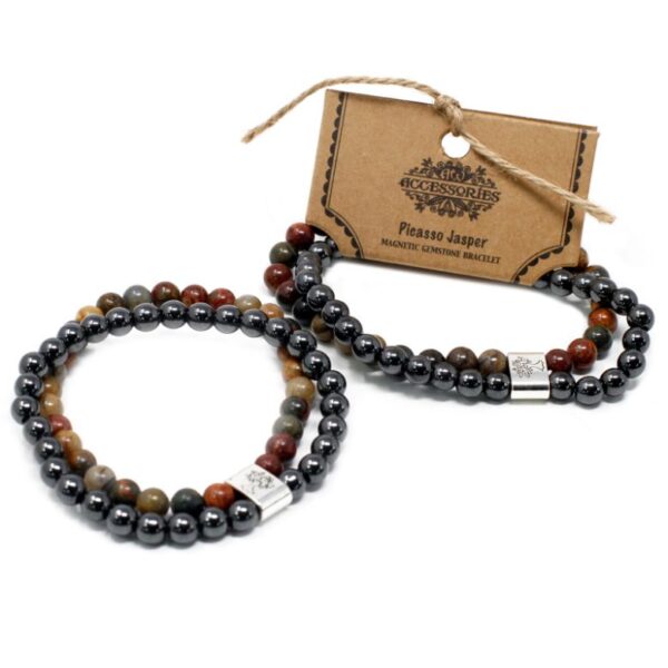 Picasso Jasper Magnetic Gemstone Bracelet - Image 3