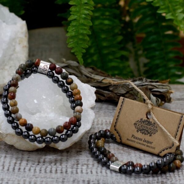 Picasso Jasper Magnetic Gemstone Bracelet - Image 4