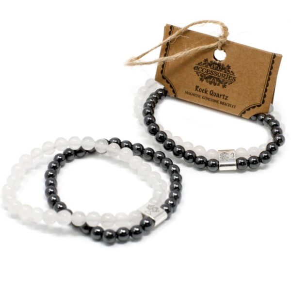 Rock Quartz Magnetic Gemstone Bracelet - Image 3