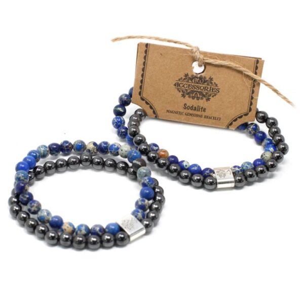 Sodalite Magnetic Gemstone Bracelet - Image 3