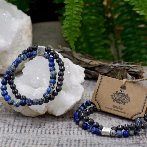 Sodalite Magnetic Gemstone Bracelet - Image 4