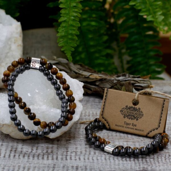 Tiger Eye Magnetic Gemstone Bracelet - Image 4