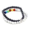 White Howlite Chakra Magnetic Gemstone Bracelet - Image 2