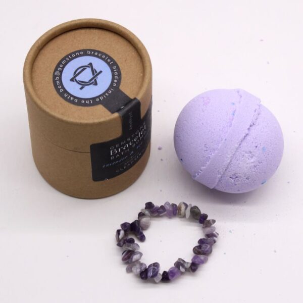 Amethyst Gemstone Bracelet Bath Bomb - Image 2