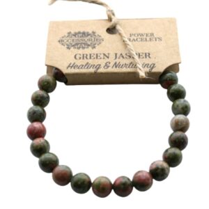 Green Jasper Gemstone Power Bracelet