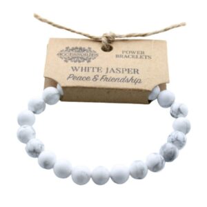 White Jasper Gemstone Power Bracelet