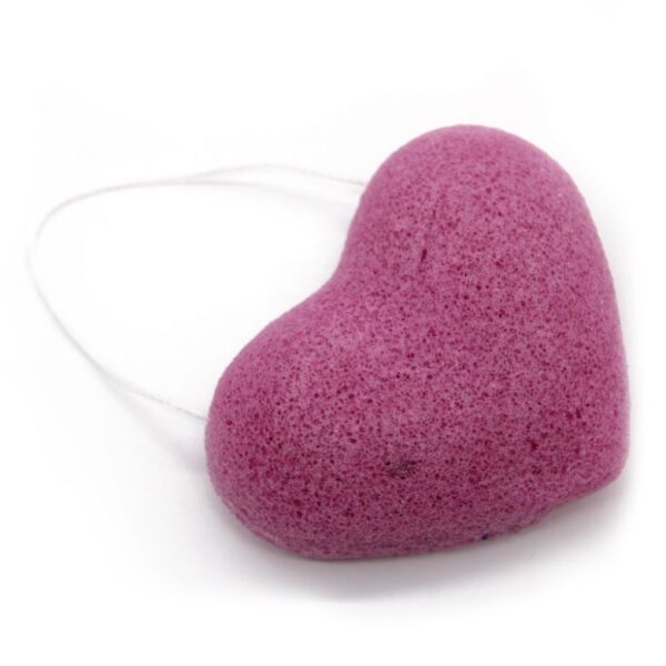 Lavender Konjac Heart Sponge - Image 2