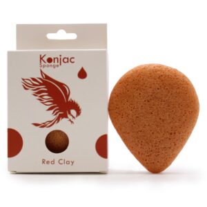 Red Clay Teardrop Konjac Sponge - Rejuvenating