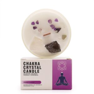 Crown Chakra Crystal Candle