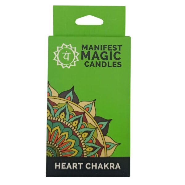 Heart Chakra Manifest Magic Candles - Green - Image 5