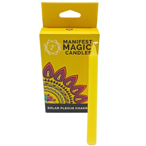 Solar Plexus Chakra Manifest Magic Candles - Yellow - Image 2