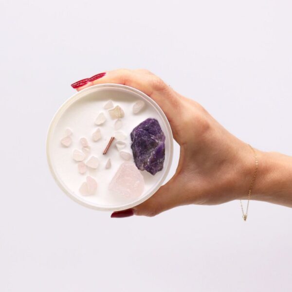 Third Eye Chakra Crystal Candle - Image 4
