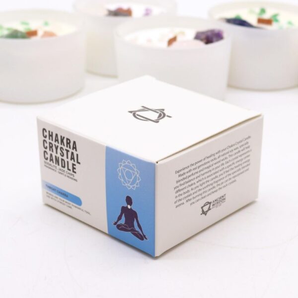 Throat Chakra Crystal Candle - Image 3