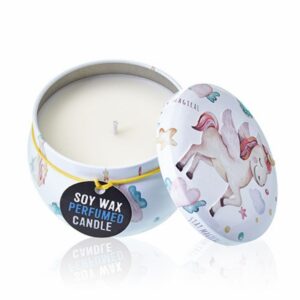 Unicorns  Art Tin Candle