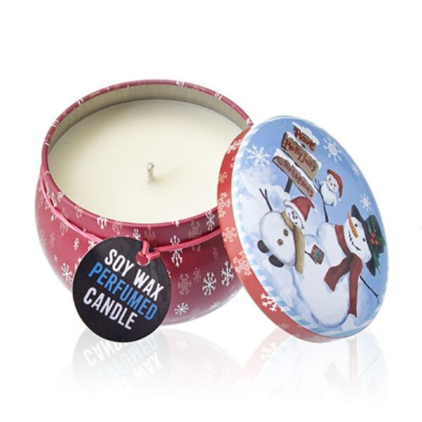 Vintage Christmas Art Tin Candle - Image 7