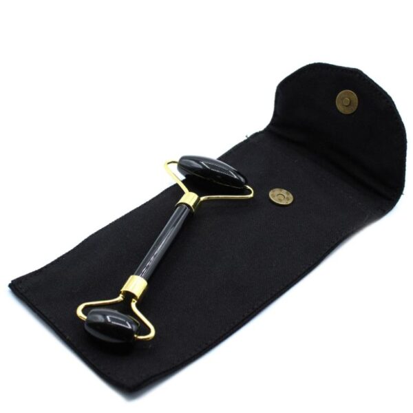 Black Obsidian Gemstone Face Roller - Image 2