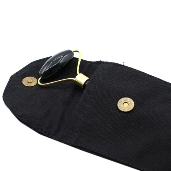Black Obsidian Gemstone Face Roller - Image 4