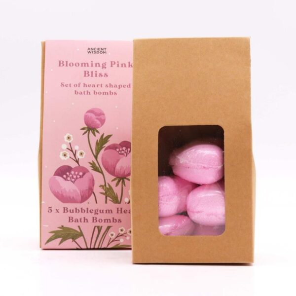 Blooming Pink Bliss Heart Bath Bomb Gift Set - Image 3
