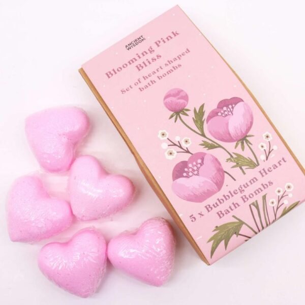 Blooming Pink Bliss Heart Bath Bomb Gift Set - Image 4