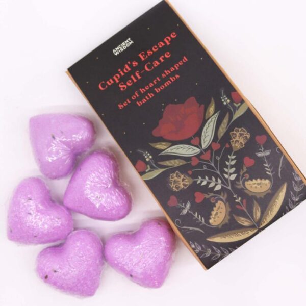 Cupid's Escape Self Care Heart Bath Bomb Gift Set - Image 4