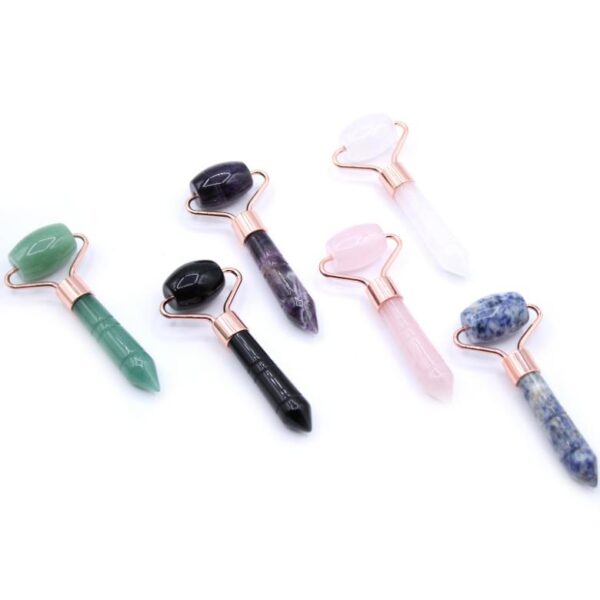 Black Obsidian Gemstone Mini Roller - Image 3