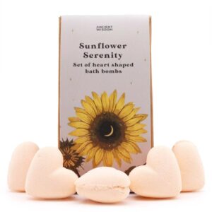 Sunflower Serenity Heart Bath Bomb Gift Set