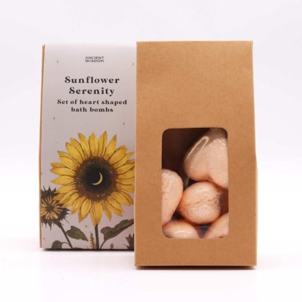 Sunflower Serenity Heart Bath Bomb Gift Set - Image 3