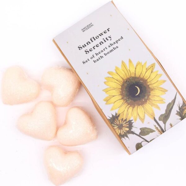 Sunflower Serenity Heart Bath Bomb Gift Set - Image 4