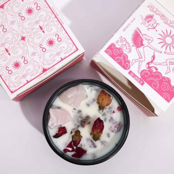 The Lovers Hop Hare Crystal Magic Flower Candle - Image 4