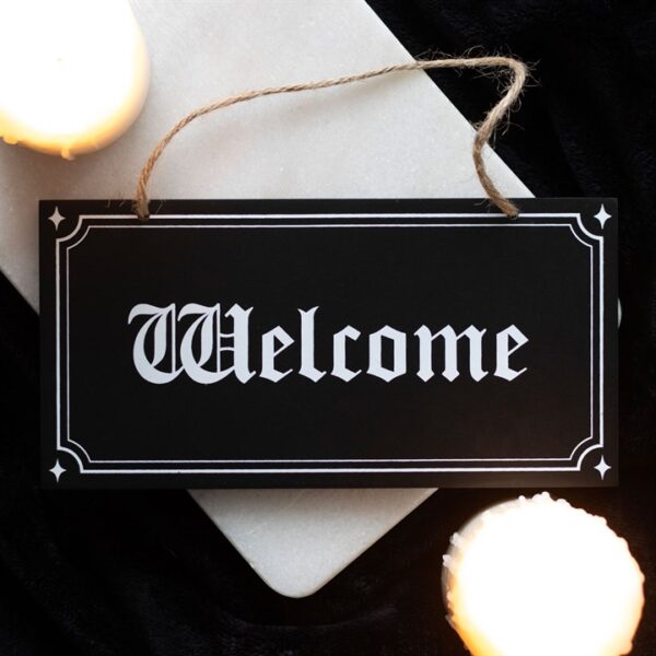 Gothic Welcome Hanging Sign - Image 4
