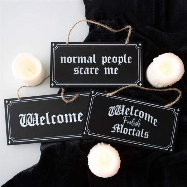 Gothic Welcome Hanging Sign - Image 5