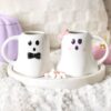 Mr and Mrs Boo Ghost Shaped Mug Set - Image 3